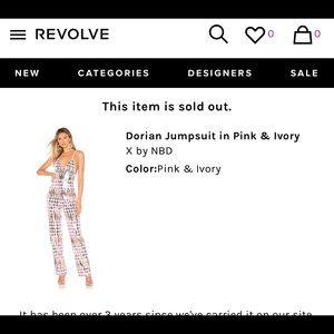 Revolve X by NBD Dorian Sequin Jumpsuit  L NWT